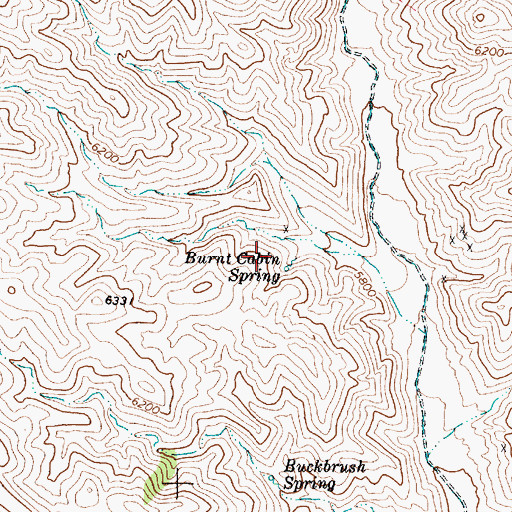 Topographic Map of Burnt Cabin Spring, NV