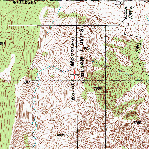 Topographic Map of Burnt Mountain, NV