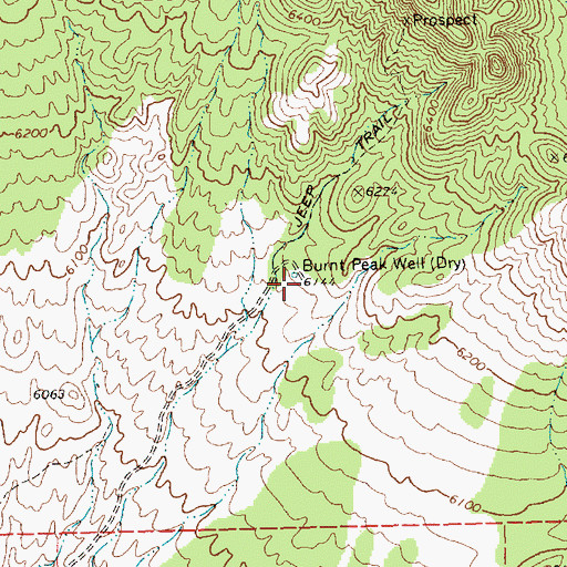 Topographic Map of Burnt Peak Well, NV