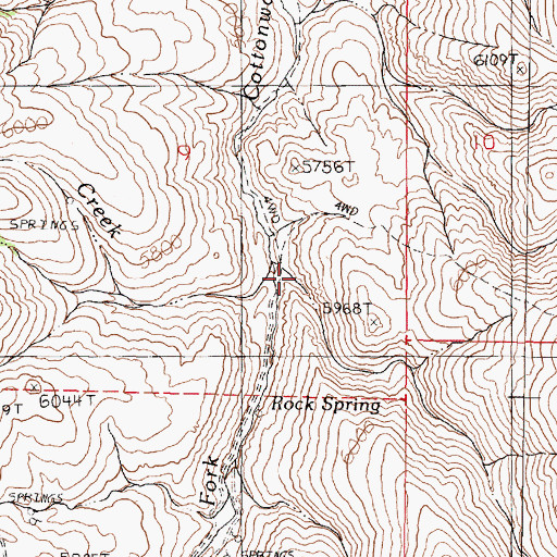 Topographic Map of Butte Creek, NV