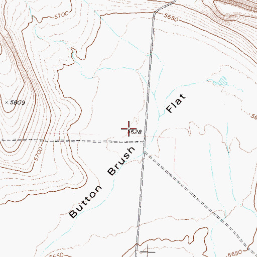 Topographic Map of Button Brush Flat, NV