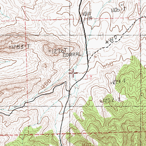 Topographic Map of Cabin Canyon, NV