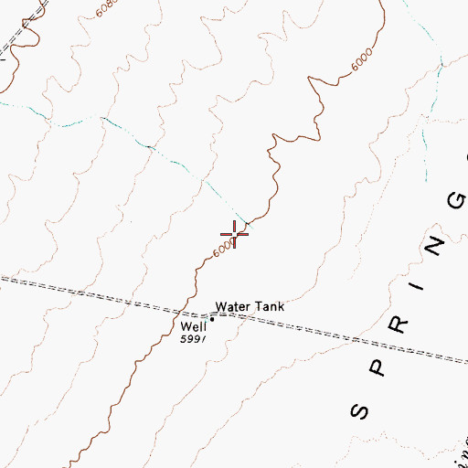 Topographic Map of Cabin Creek, NV