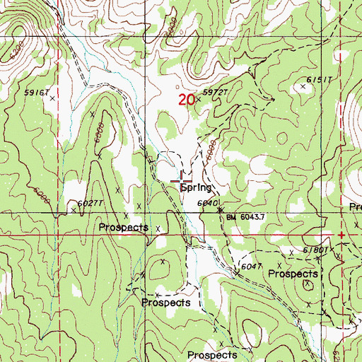 Topographic Map of Caetano Ranch, NV