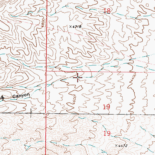 Topographic Map of Cain Spring Canyon, NV