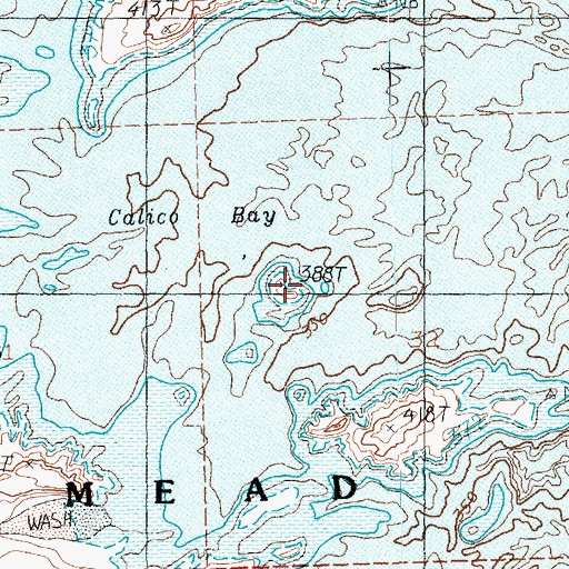 Topographic Map of Calico Bay, NV