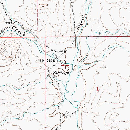 Topographic Map of Camp Creek, NV