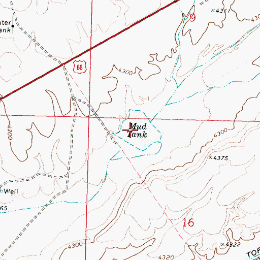 Topographic Map of Mud Tank, AZ