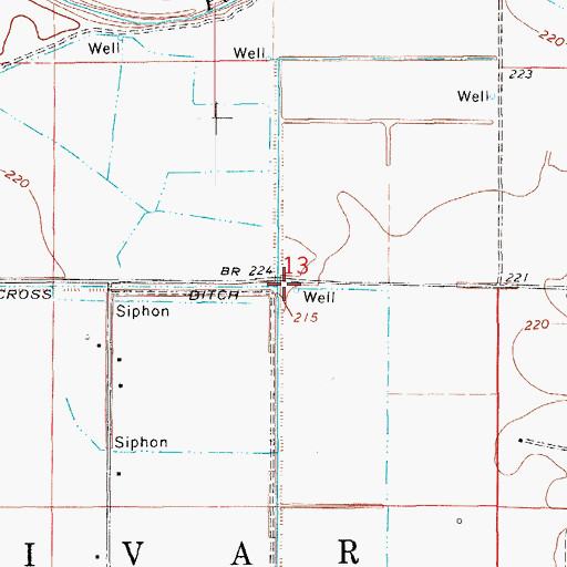 Topographic Map of Plum Bayou Post Office (historical), AR