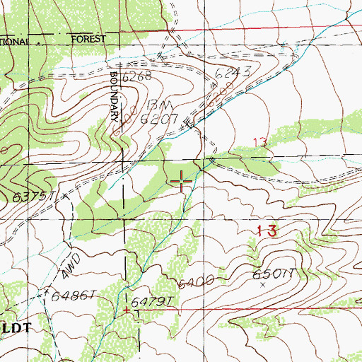 Topographic Map of Can Young Canyon, NV