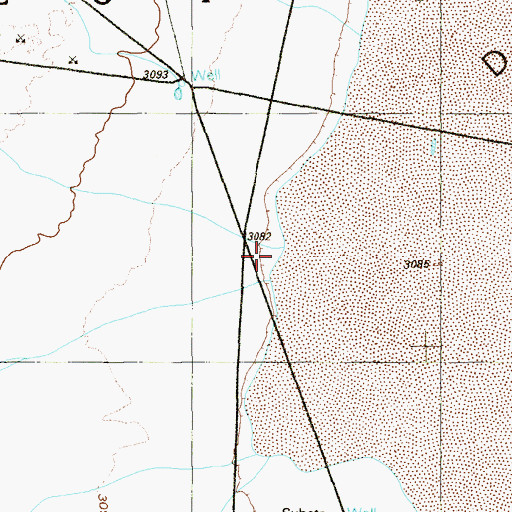 Topographic Map of Cane Spring Wash, NV