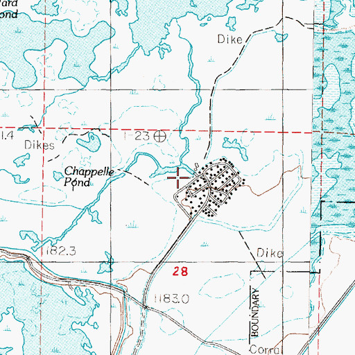 Topographic Map of Canvasback Gun Club, NV