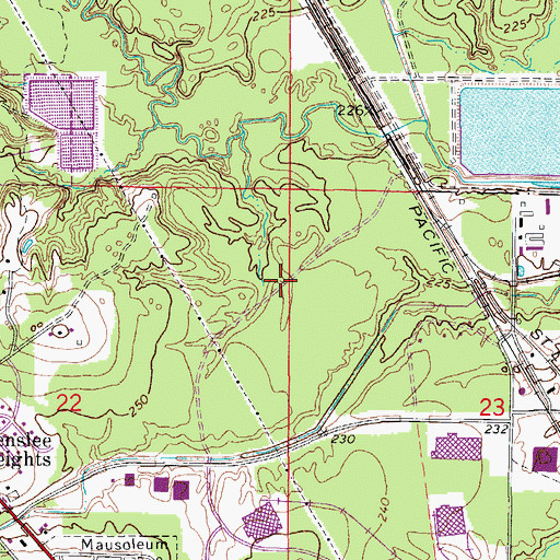 Topographic Map of Lamb (historical), AR