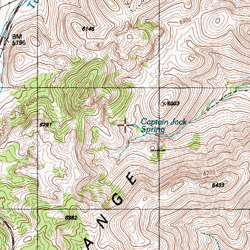 Topographic Map of Captain Jack Spring, NV