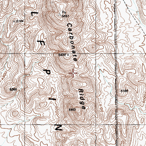 Topographic Map of Carbonate Ridge, NV