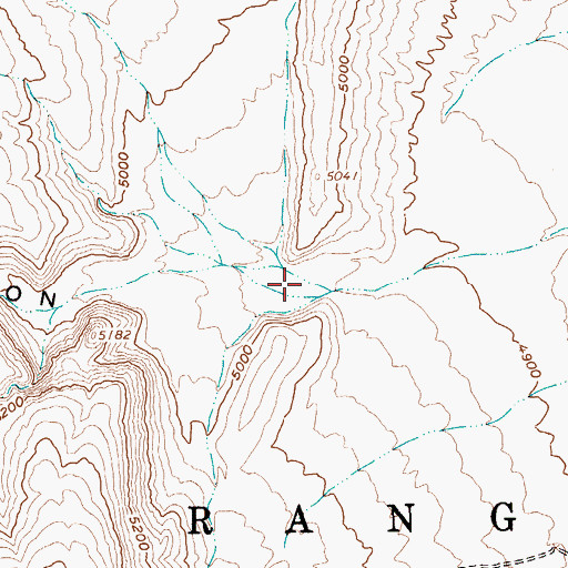 Topographic Map of Carbonate Wash, NV