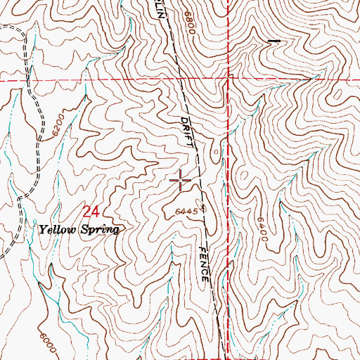 Topographic Map of Carlin Drift Fence, NV