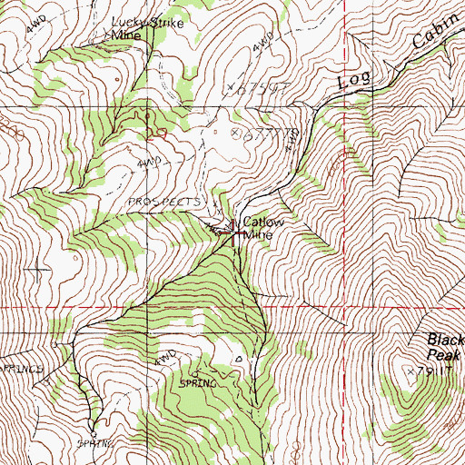 Topographic Map of Catlow Mine, NV
