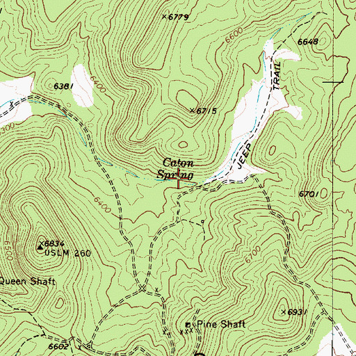 Topographic Map of Caton Spring, NV