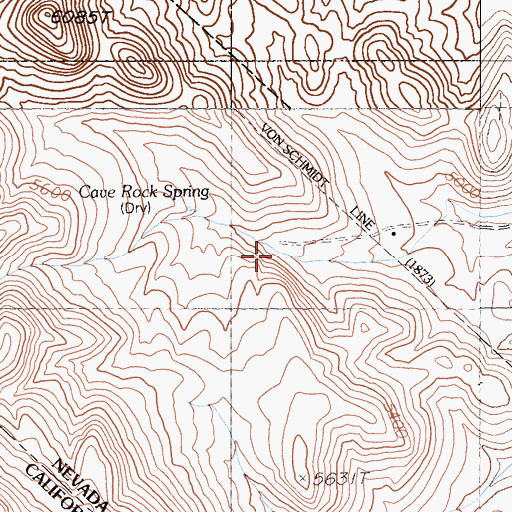 Topographic Map of Cave Rock Spring, NV