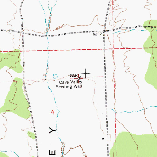 Topographic Map of Cave Valley Seeding Well, NV