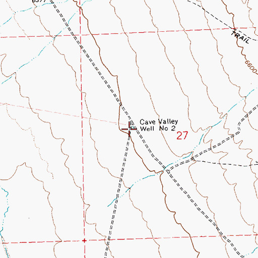 Topographic Map of Cave Valley Well Number Two, NV
