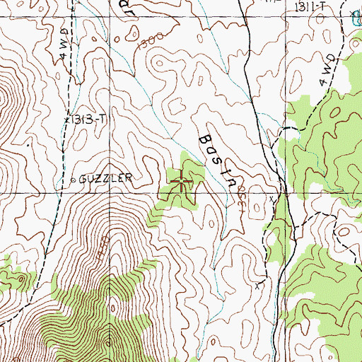 Topographic Map of Cedar Basin, NV