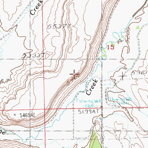 Topographic Map of Cedar Creek, NV