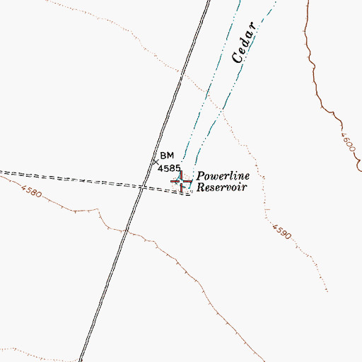 Topographic Map of Cedar Wash, NV