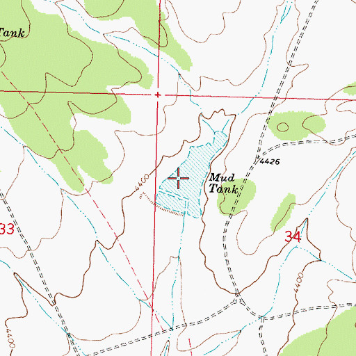 Topographic Map of Mud Tank, AZ