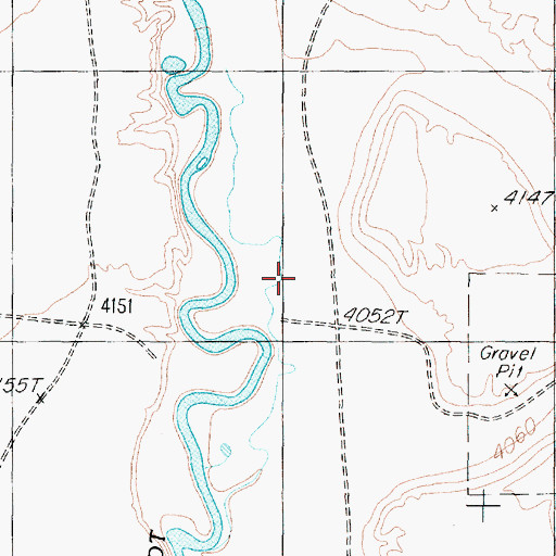Topographic Map of Cerini Ranch, NV