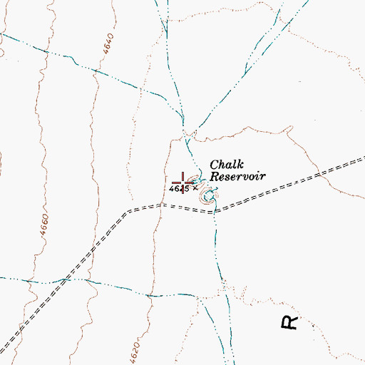 Topographic Map of Chalk Reservoir, NV