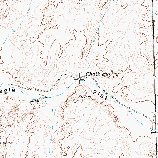 Topographic Map of Chalk Spring, NV