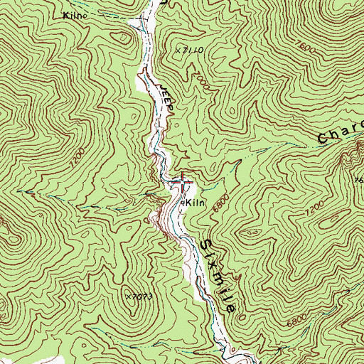 Topographic Map of Charcoal Canyon, NV