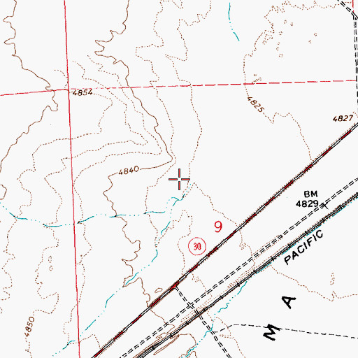 Topographic Map of Charley Creek, NV