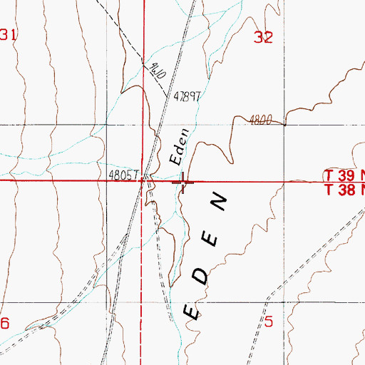Topographic Map of Cherry Creek, NV