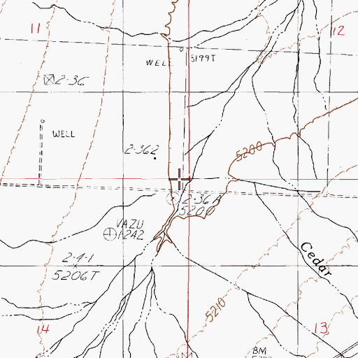 Topographic Map of Cherry Creek, NV