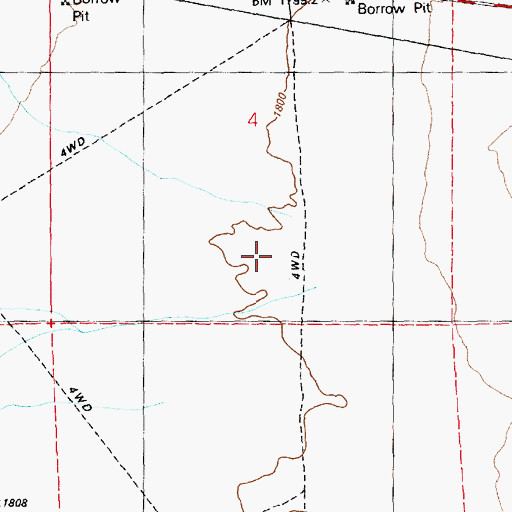 Topographic Map of Cherry Creek, NV