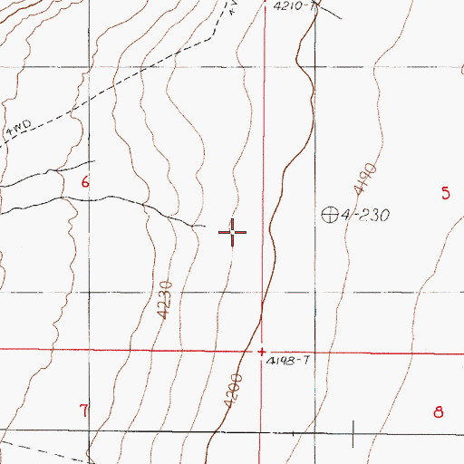 Topographic Map of Cherry Creek, NV