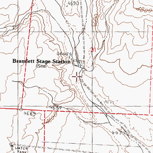 Topographic Map of Cherry Creek, NV