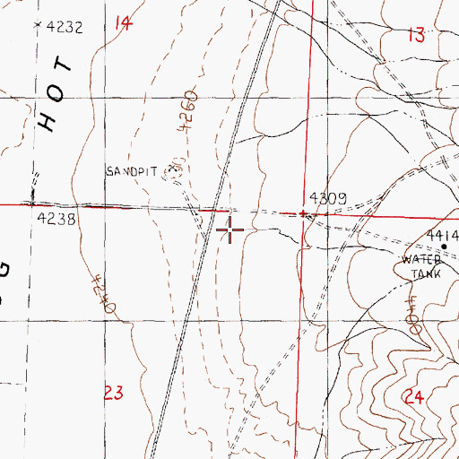Topographic Map of Cherry Gulch, NV