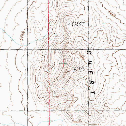 Topographic Map of Chert Ridge, NV