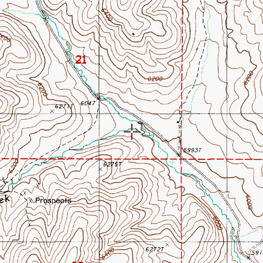 Topographic Map of Chicken Creek, NV