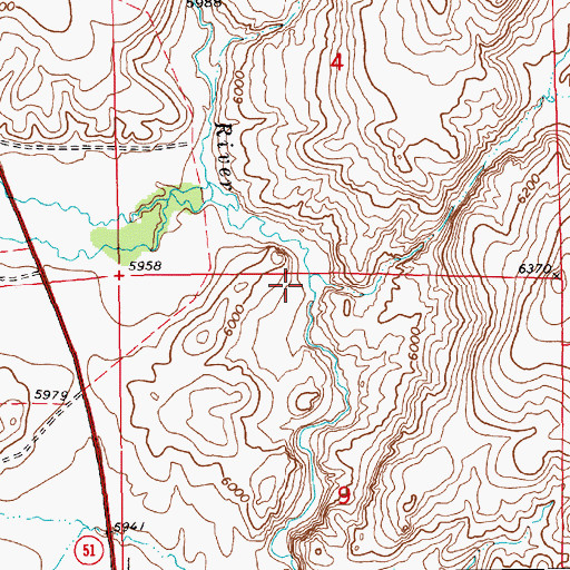 Topographic Map of Chicken Creek, NV
