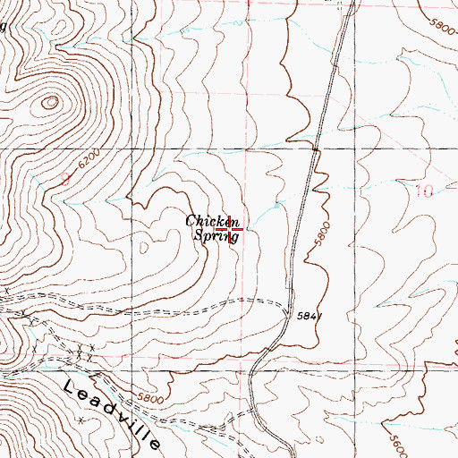 Topographic Map of Chicken Spring, NV
