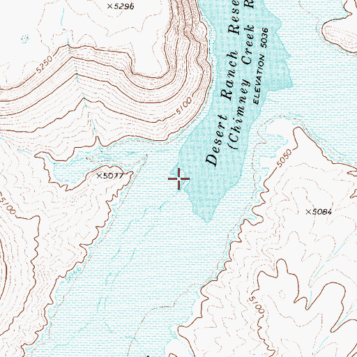 Topographic Map of Chimney Creek, NV