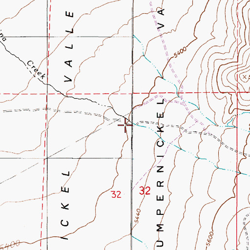 Topographic Map of China Creek, NV