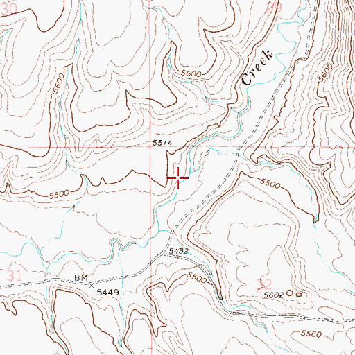 Topographic Map of China Creek, NV