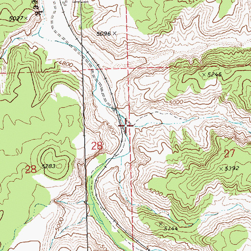 Topographic Map of Chokecherry Canyon, NV