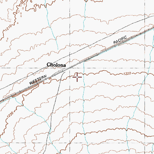 Topographic Map of Cholona Siding, NV